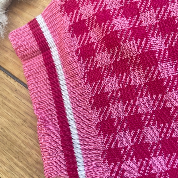 Zara pink plaid knit sweater - Picture 4 of 6